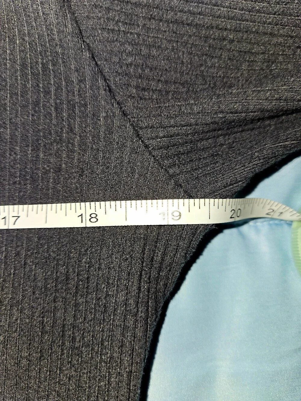 Stitch N Pine Ribbed Cropped Charcoal Hoodie-Med